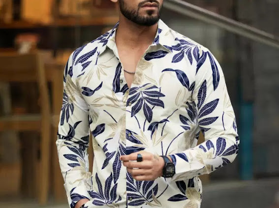Flower Printed Lycra Shirt