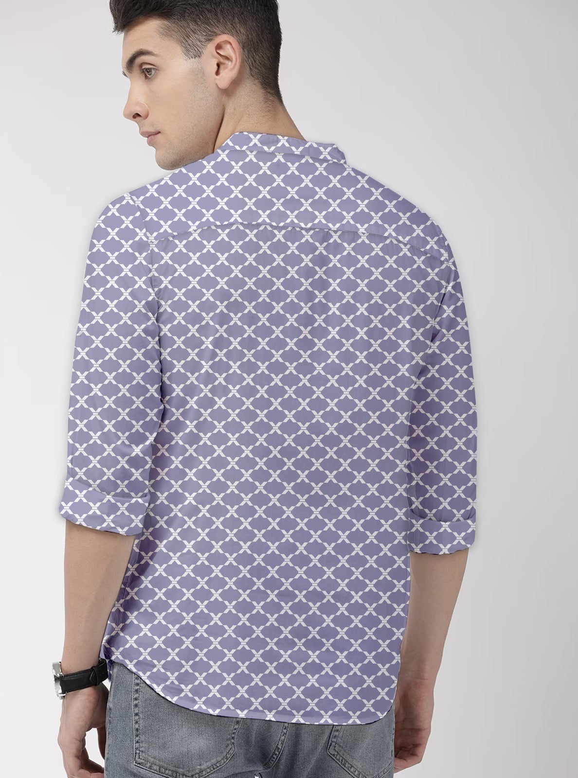 Printed Short Kurta Shirt For Men