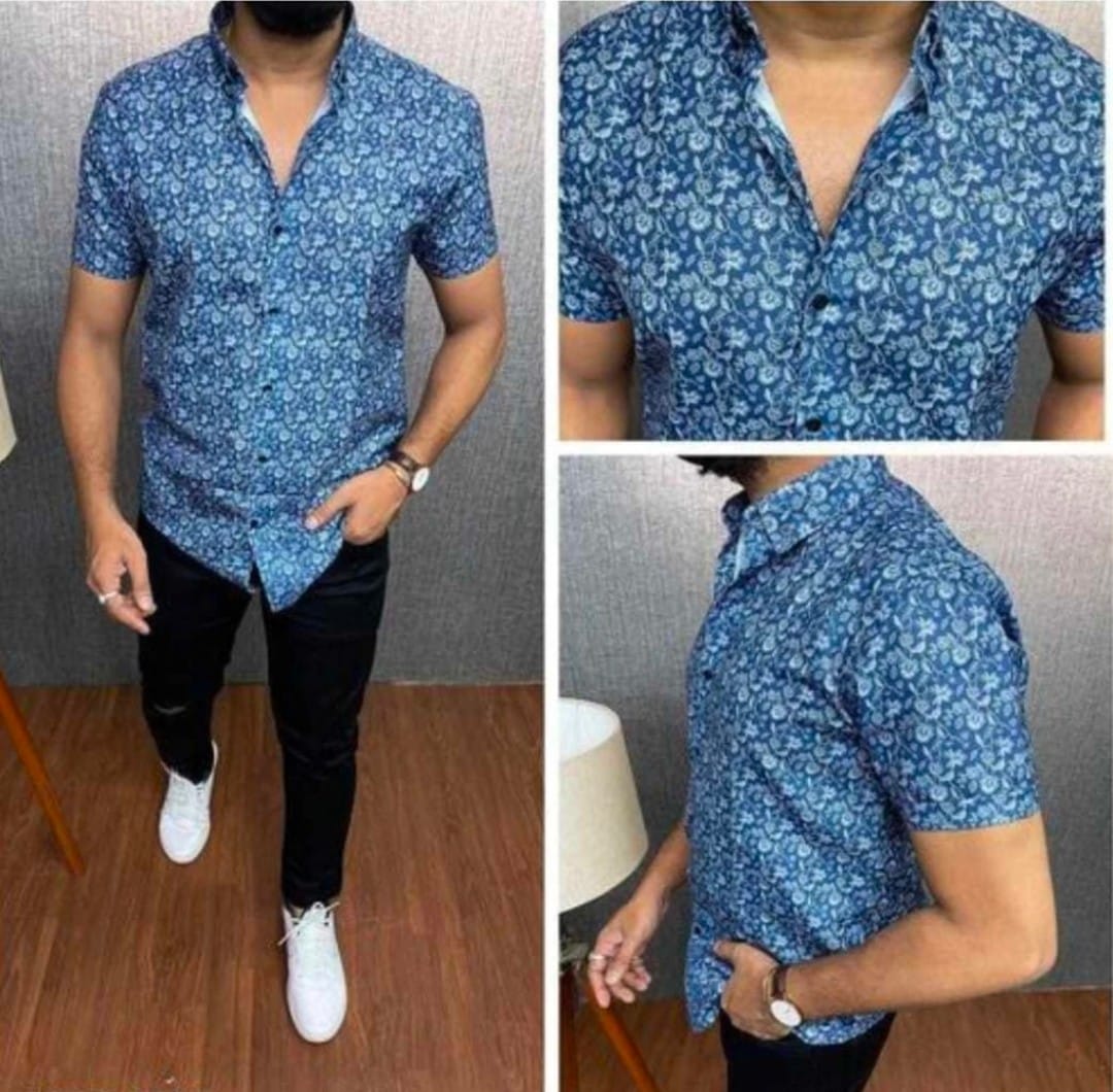 Blue Printed Shirt