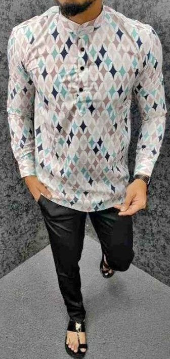 Multicolor Printed Short Kurta