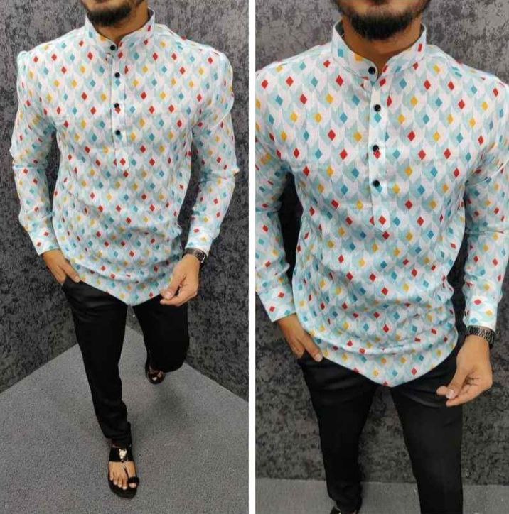 Multicolor Printed Short Kurta