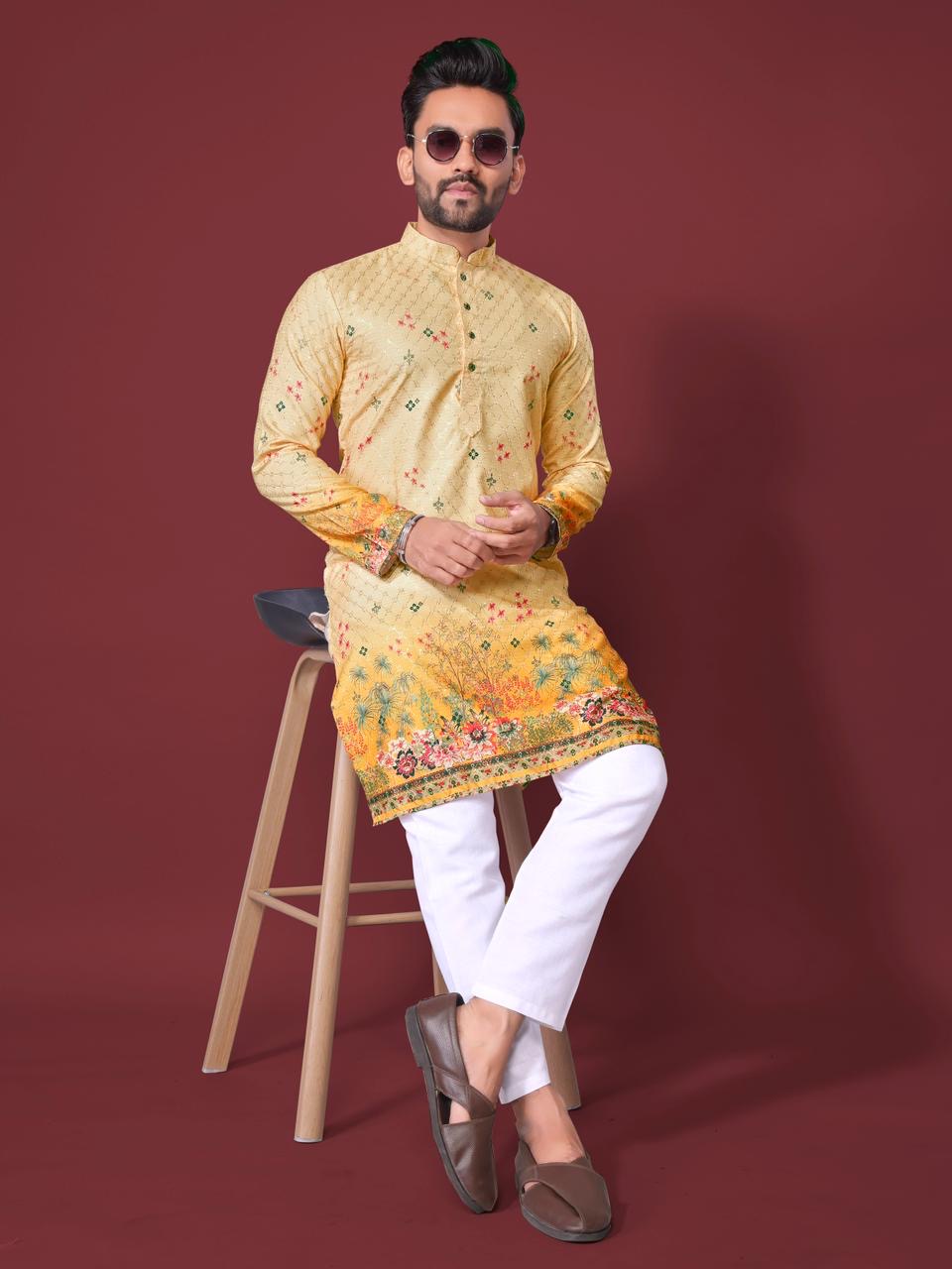 Reyon cotton Kurta For Men