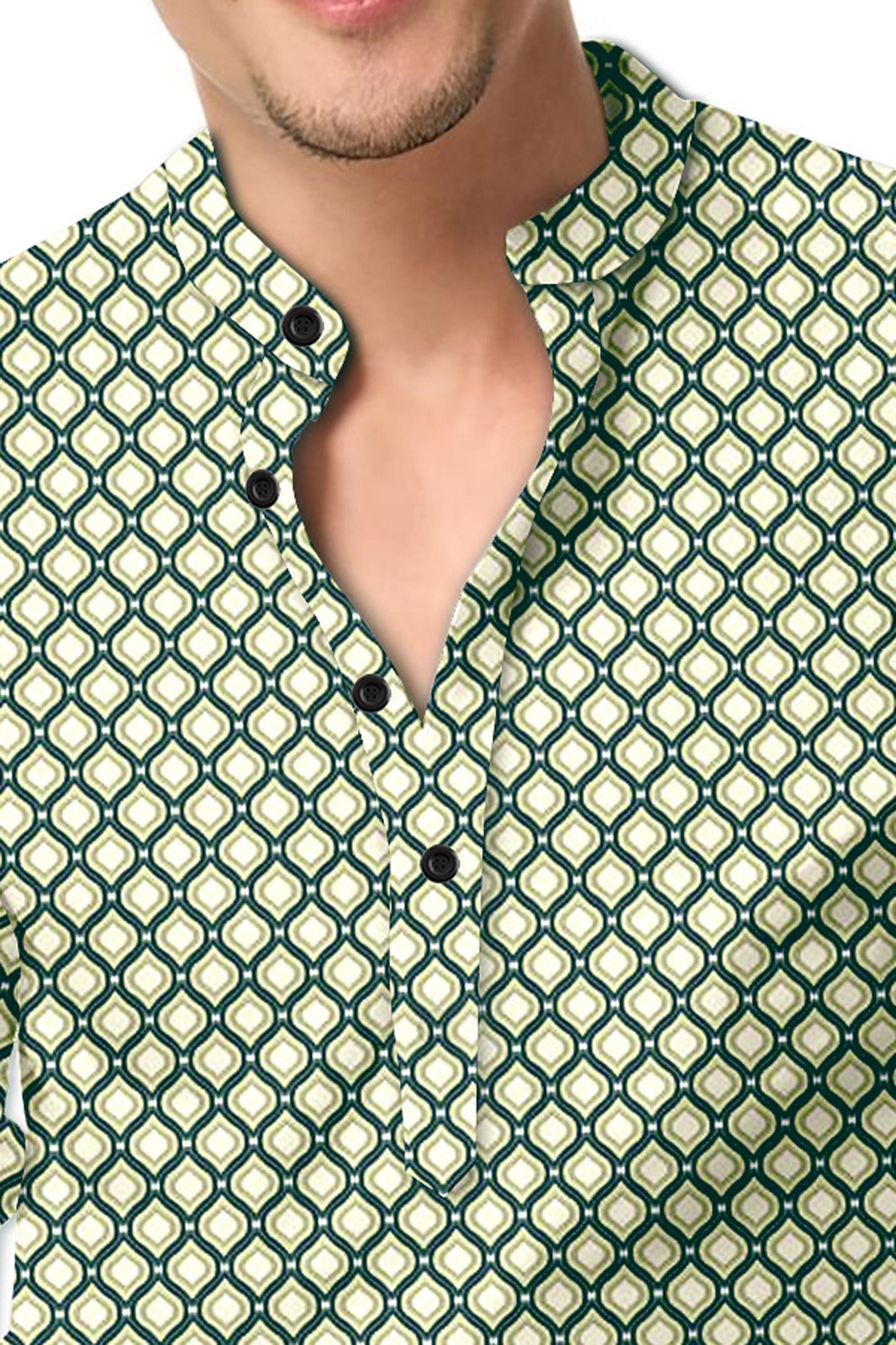 Pista Printed Short Kurta