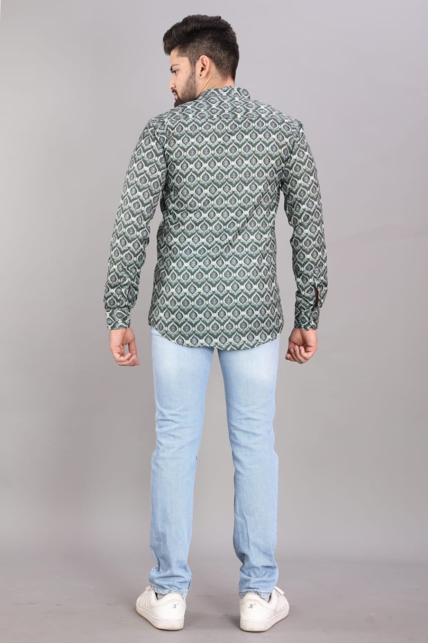 Digital Printed Short Kurta For Men