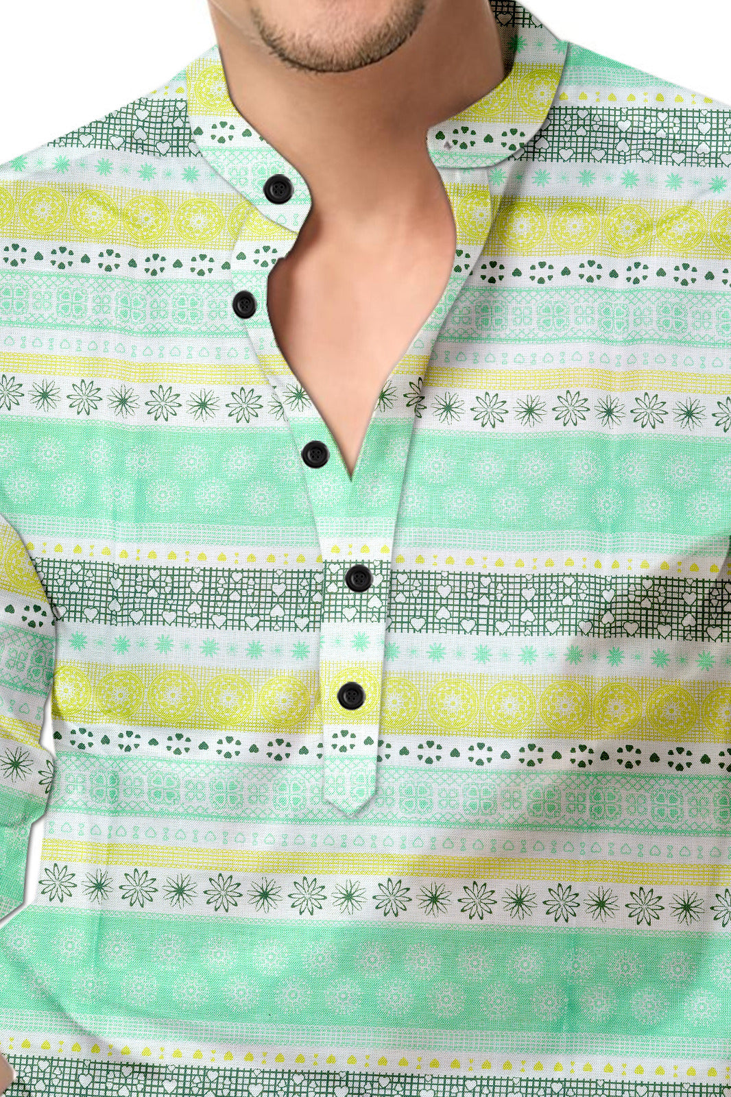 Multicolor Printed Short Kurta
