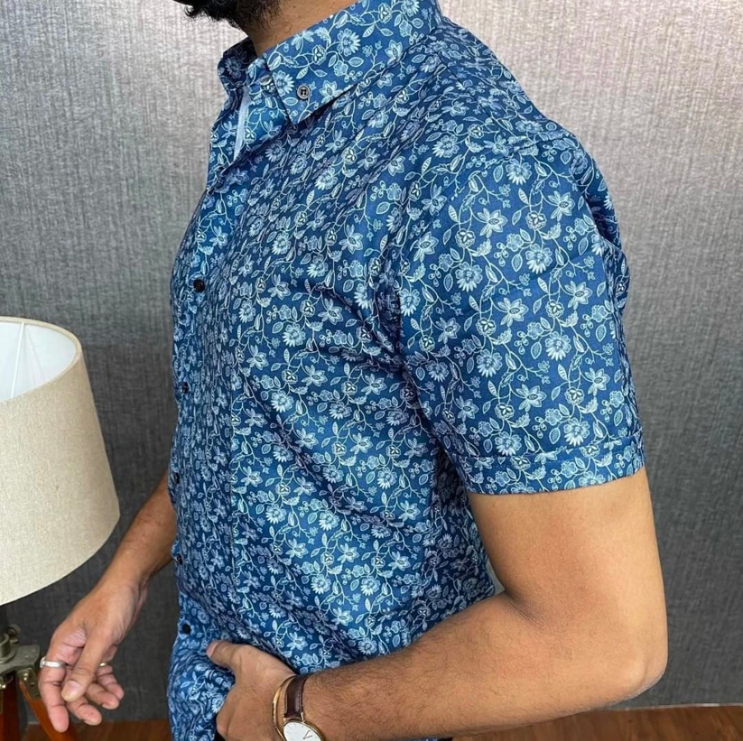 Blue Printed Shirt