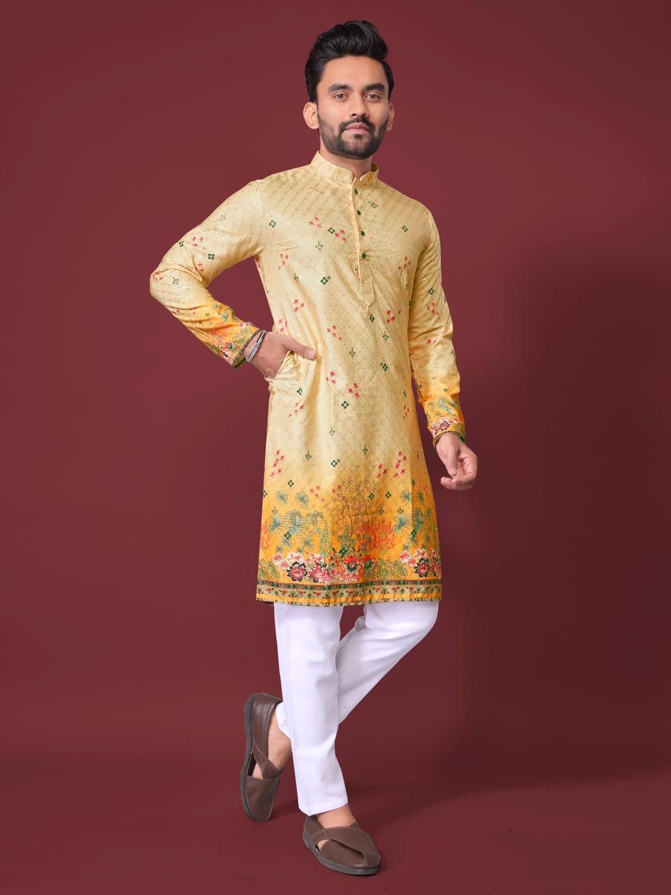 Reyon cotton Kurta For Men
