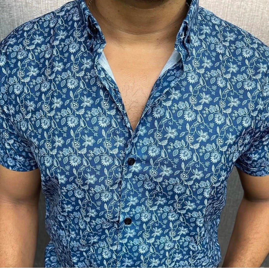 Blue Printed Shirt