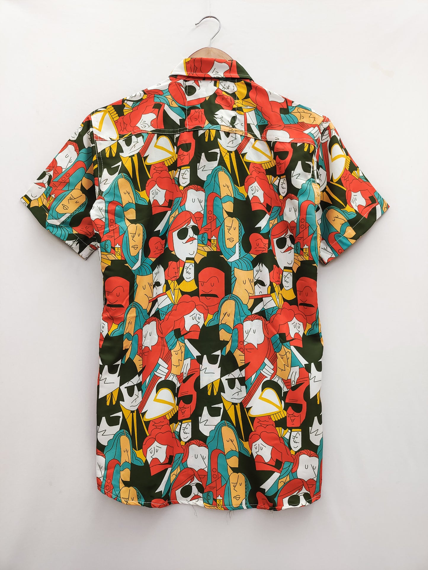 Multicolor Slim Fit Reyon Printed Shirt For Men