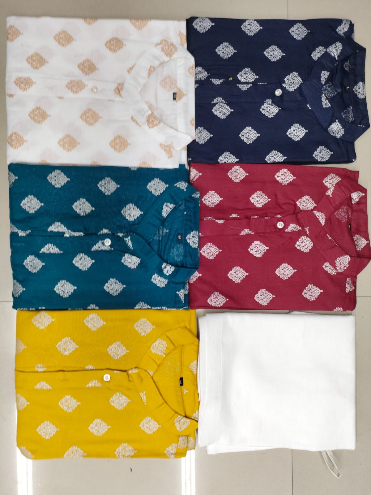 Foil print Cotton Slub Kids Kurta