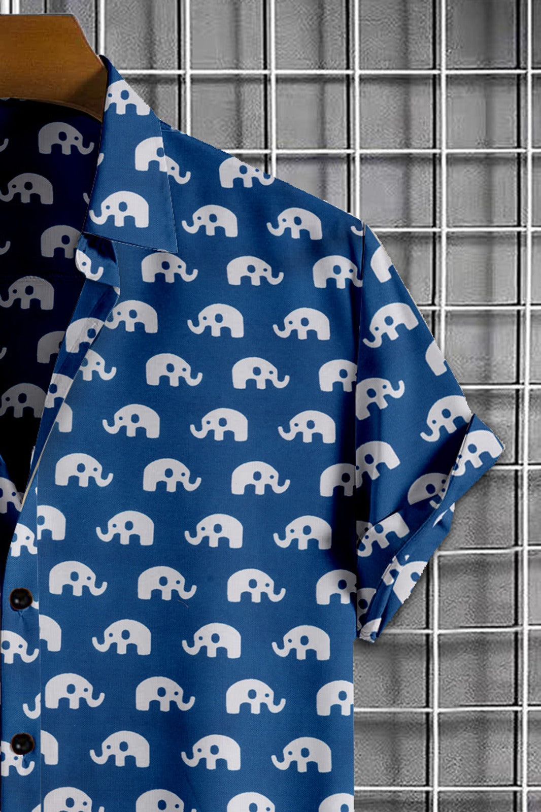 Blue Elephant Printed Shirt
