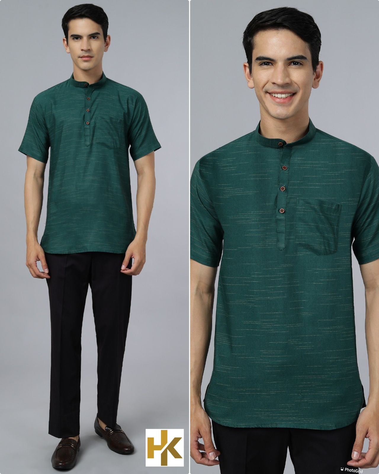Desi Boys Khadi Cotton Short Kurta For Men