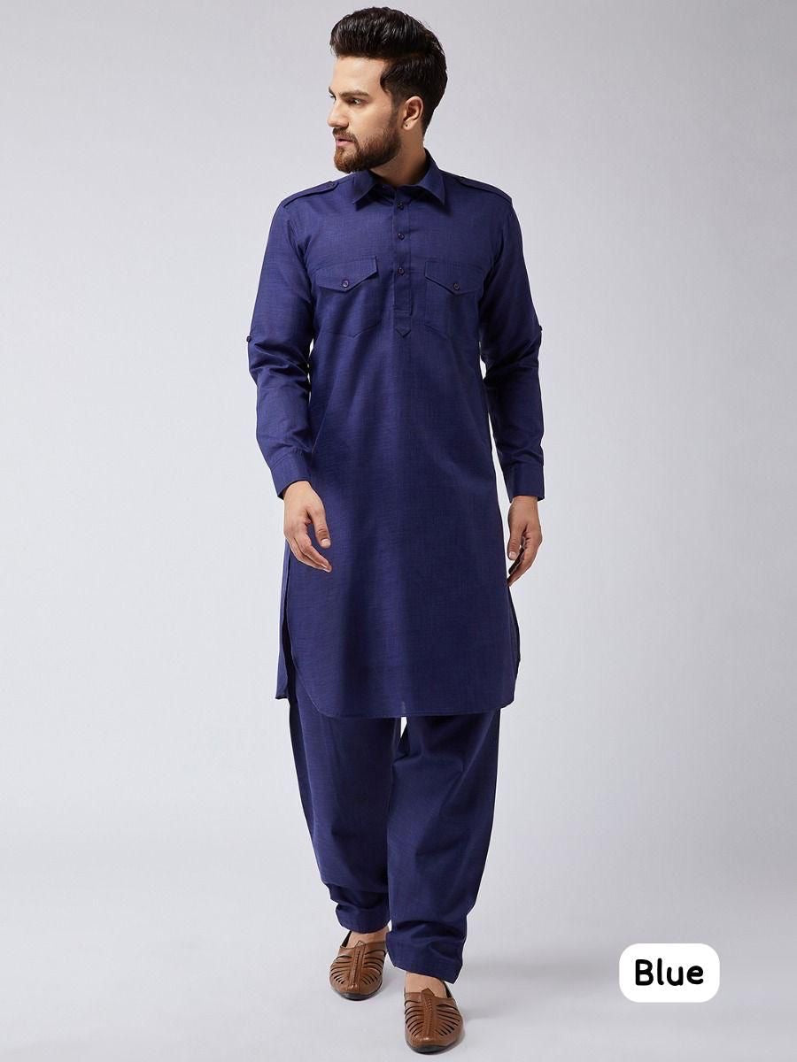 Blue Pathani suit for men