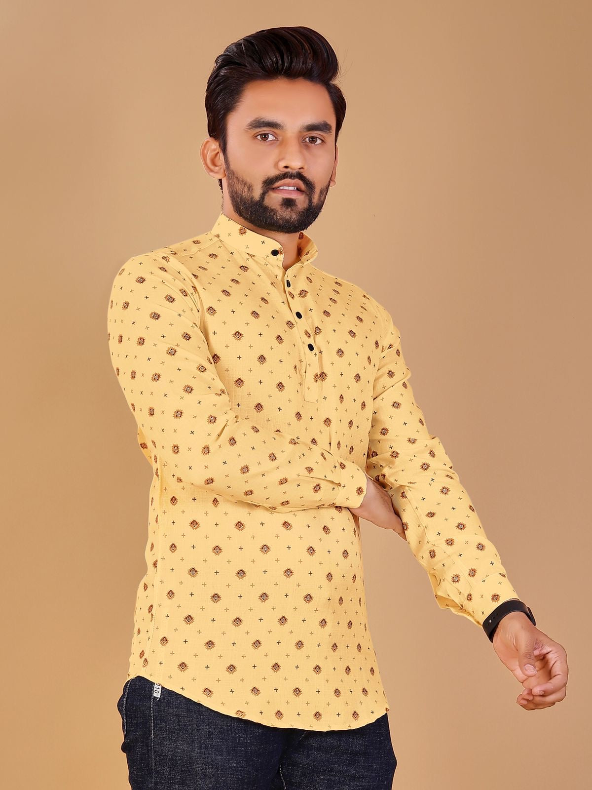 Rang Cotton Short Kurta for Men