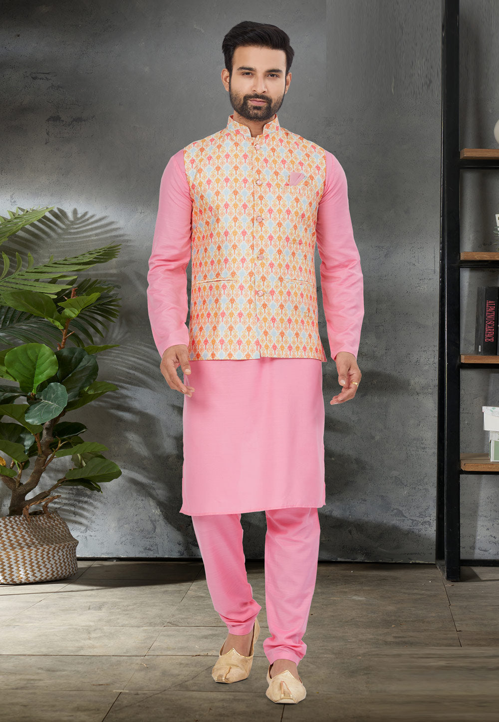 Pink Color Modi Jacket For men