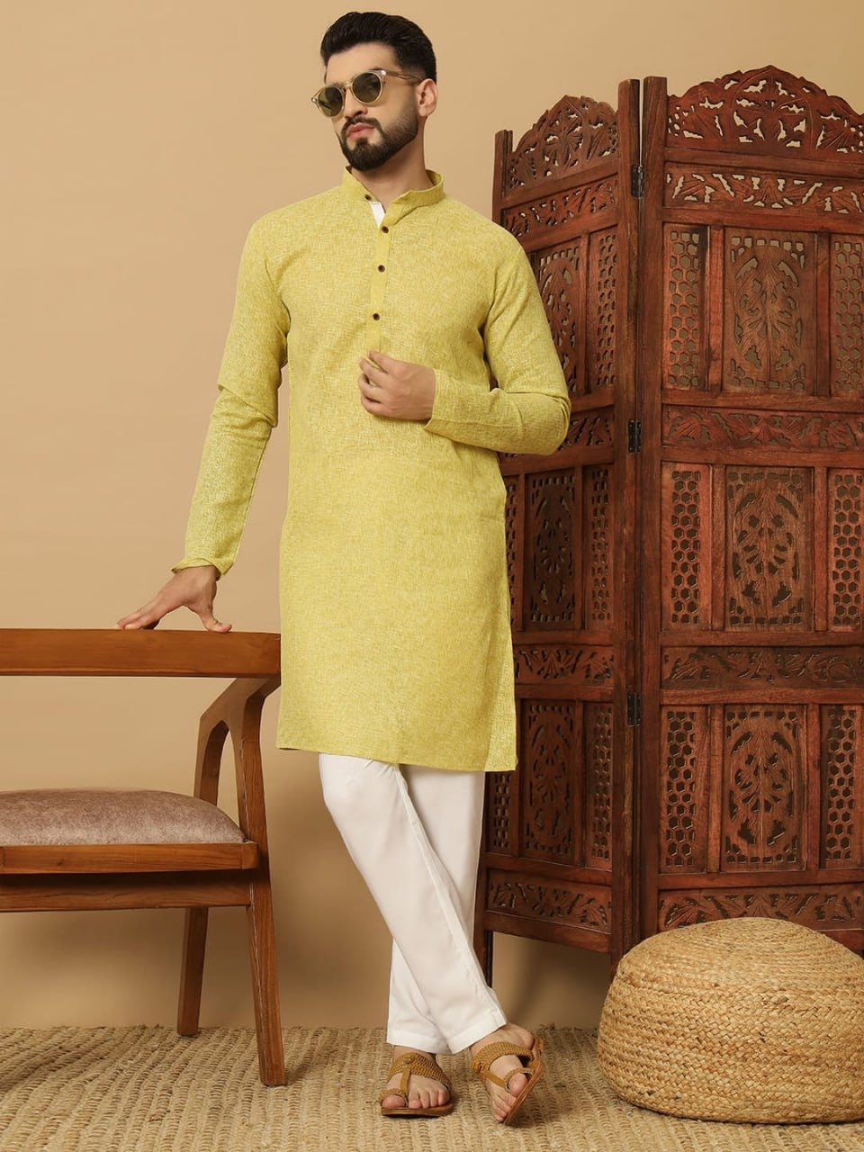 Khadi Cotton Kurta For Men
