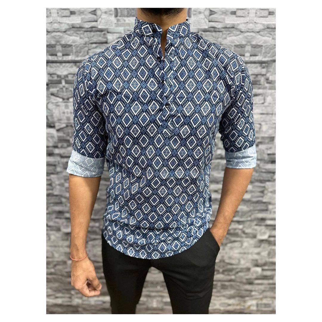 Blue Short Kurta for men