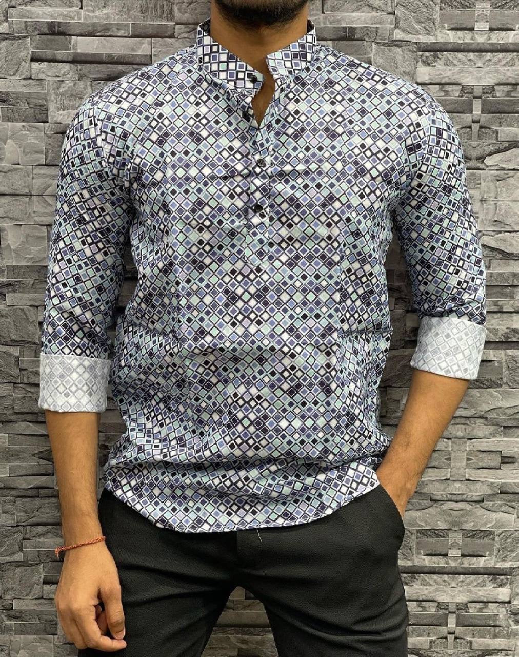 Printed Short Kurta for men