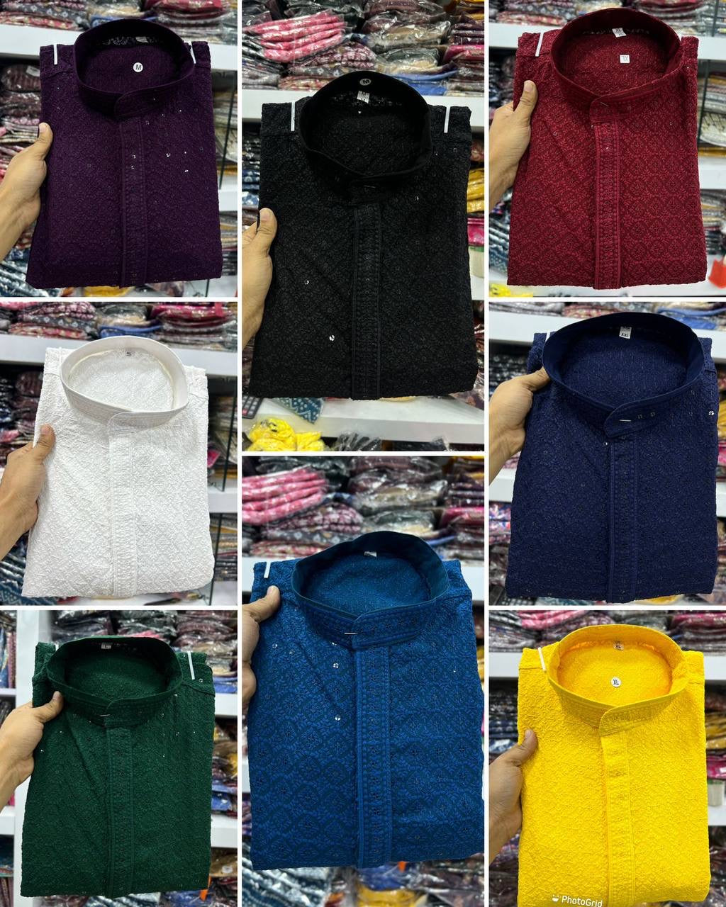 Chikankari Work Kurta pajama for Men