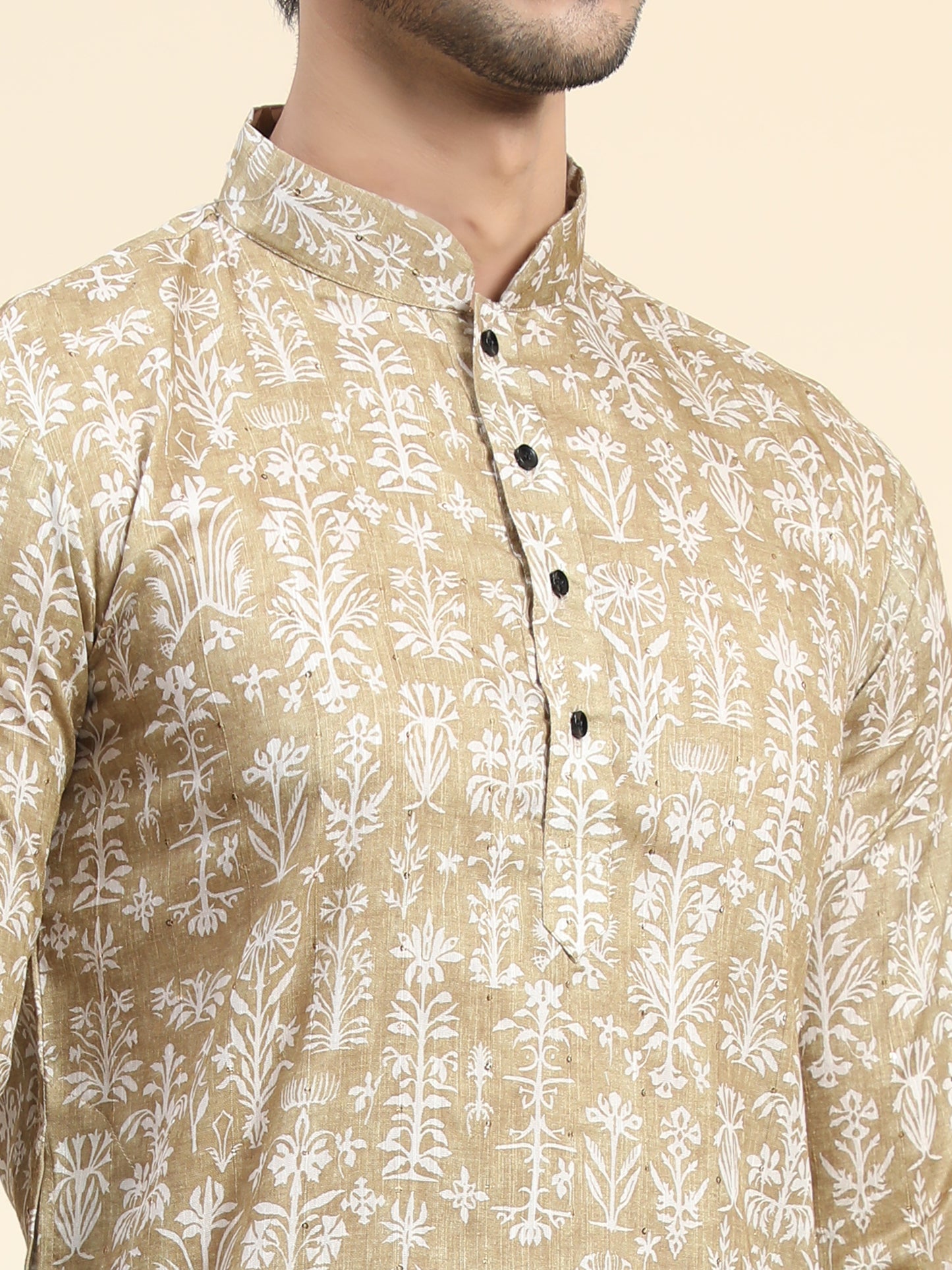 Camel Digital Printed Kurta pyjama for Men