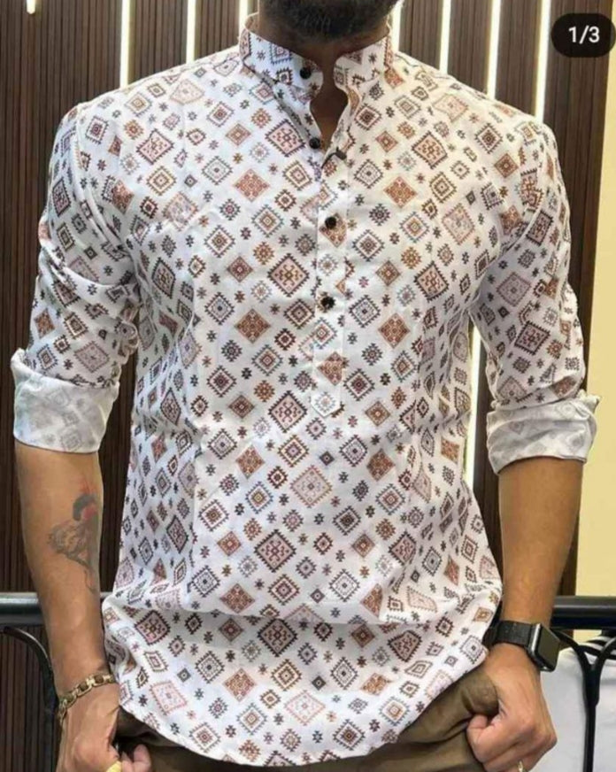 Multicolor Printed Short Kurta