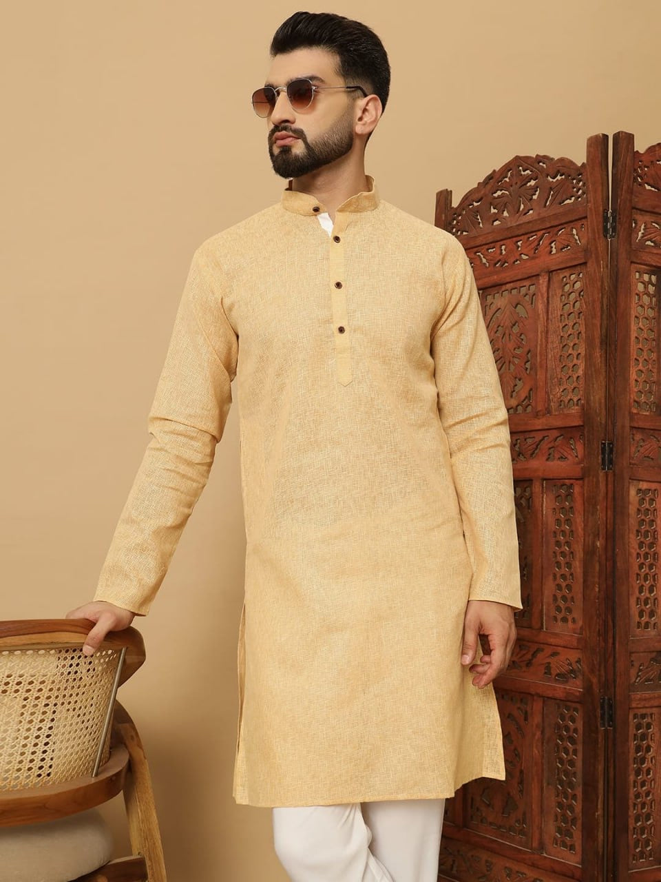 Khadi Cotton Kurta For Men