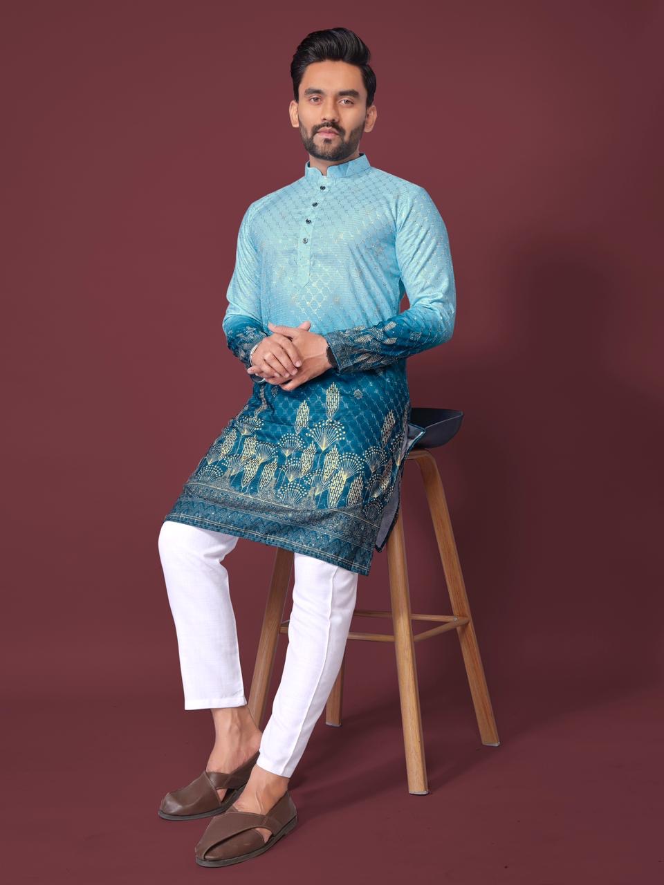 Reyon cotton Kurta For Men