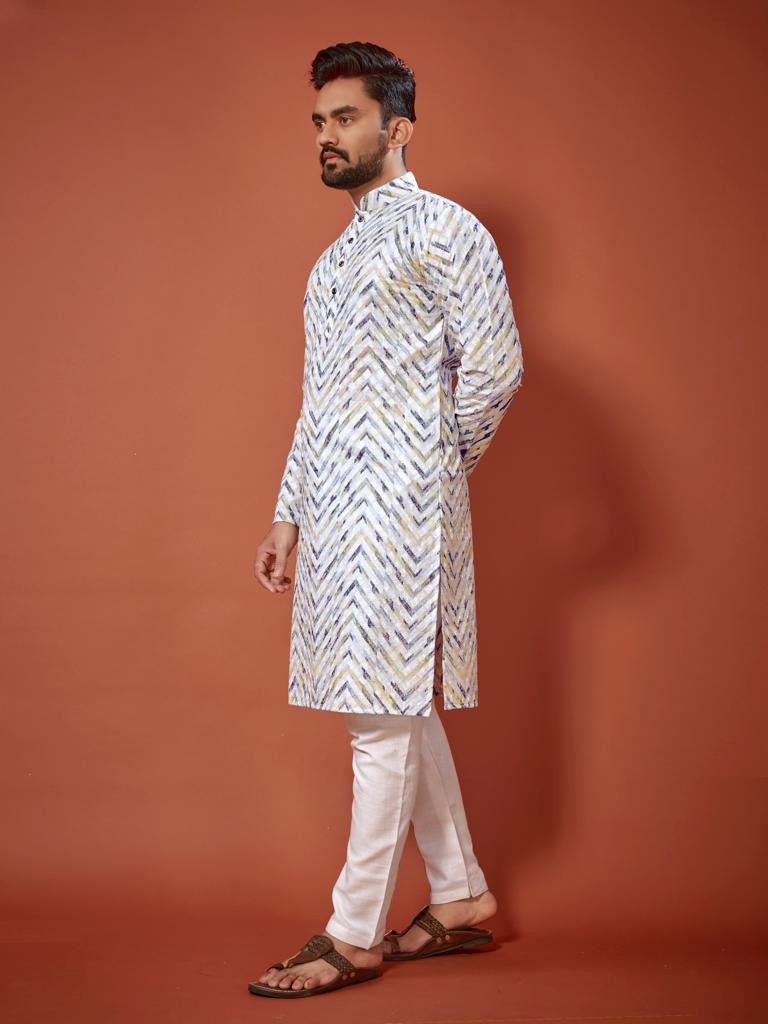 Leela Lucknowi Chikankari Kurta Pajama For Men