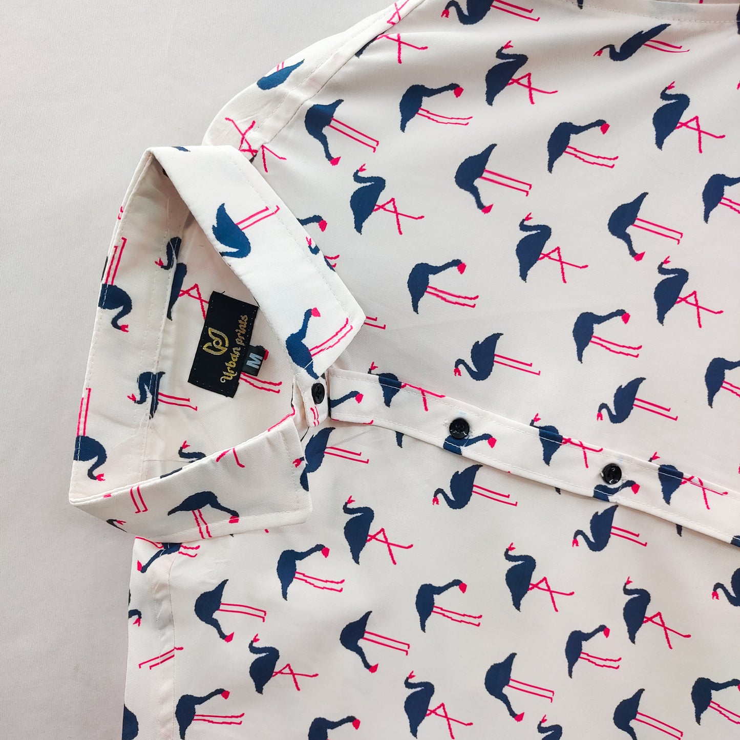 Egret Printed Slim Fit Reyon Shirt For Men