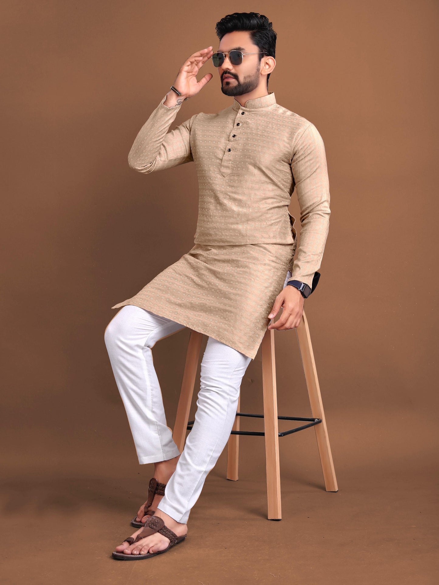 Kalki Jequard Elegant Kurta pyjama for Men