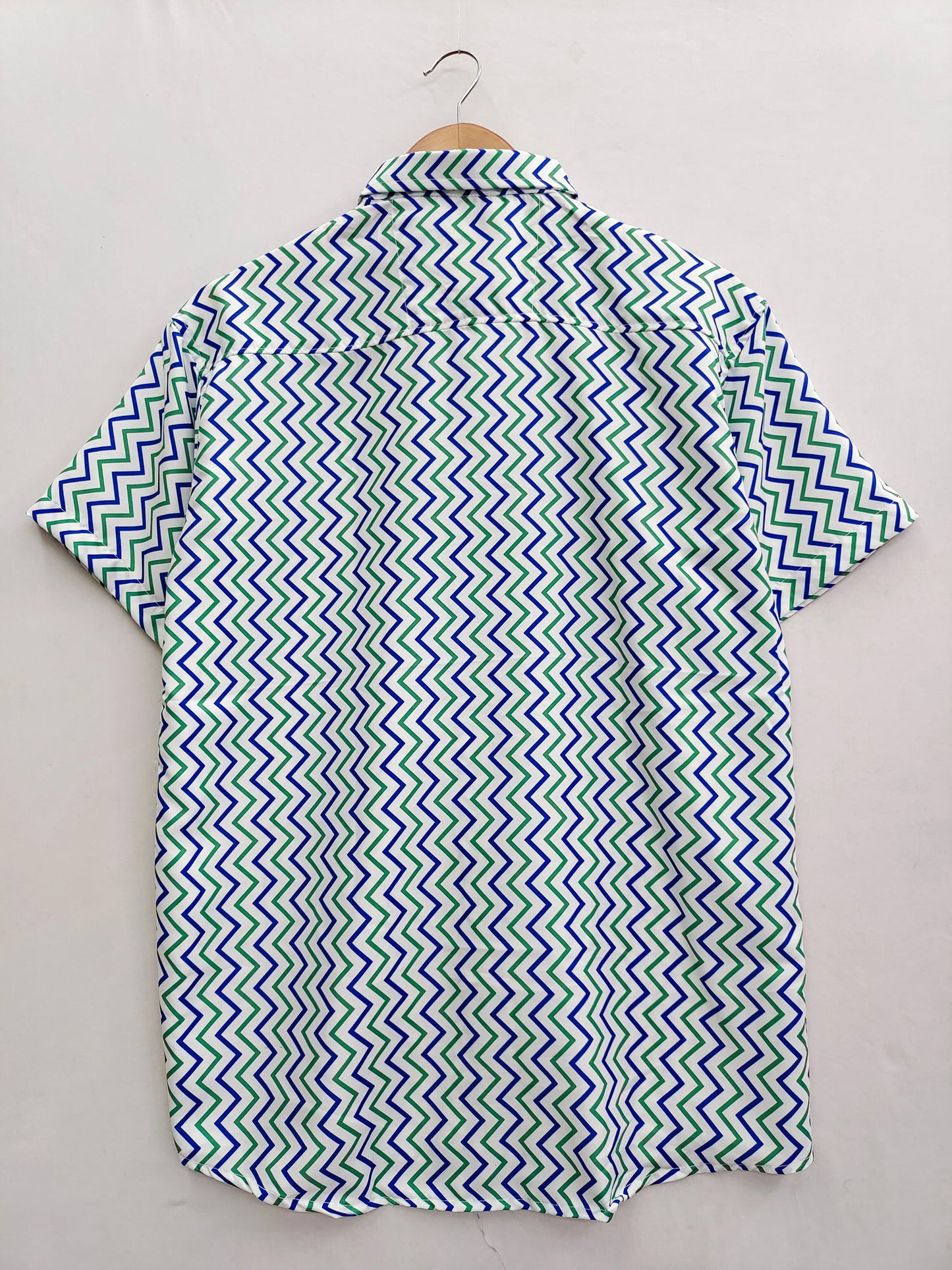 Zig zag Printed Slim Fit Reyon Shirt For Men