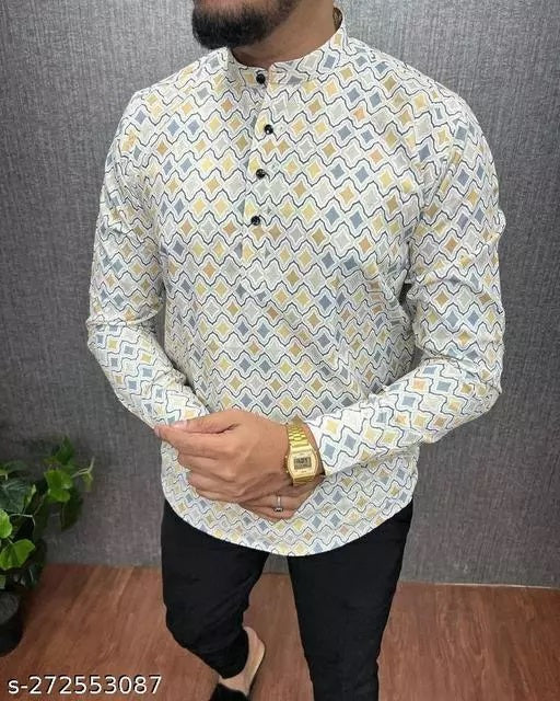 Multicolor Printed Short Kurta
