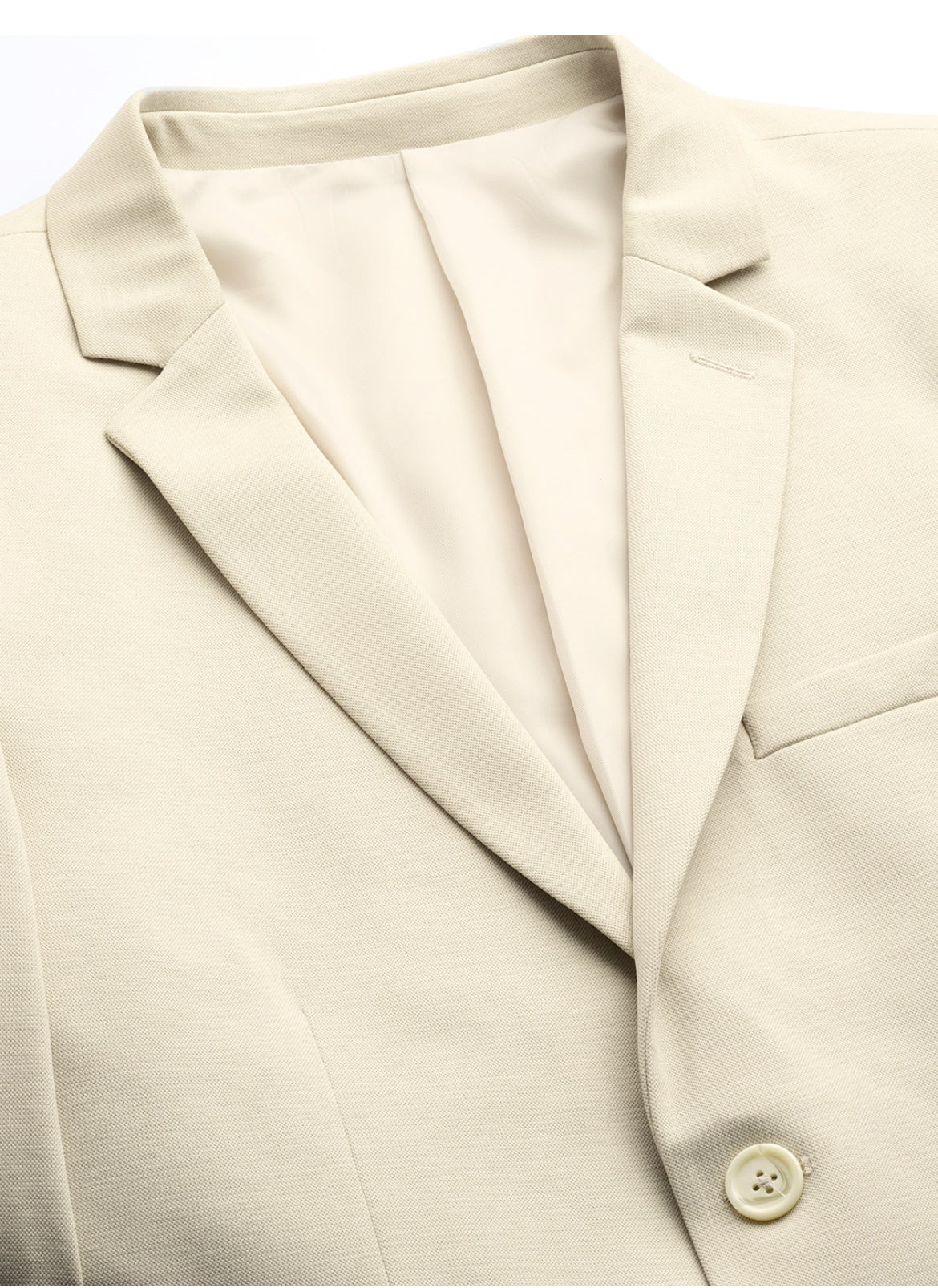 Men Grey Cream Coloured Solid Single Breasted Slim fit Smart Casual Blazer