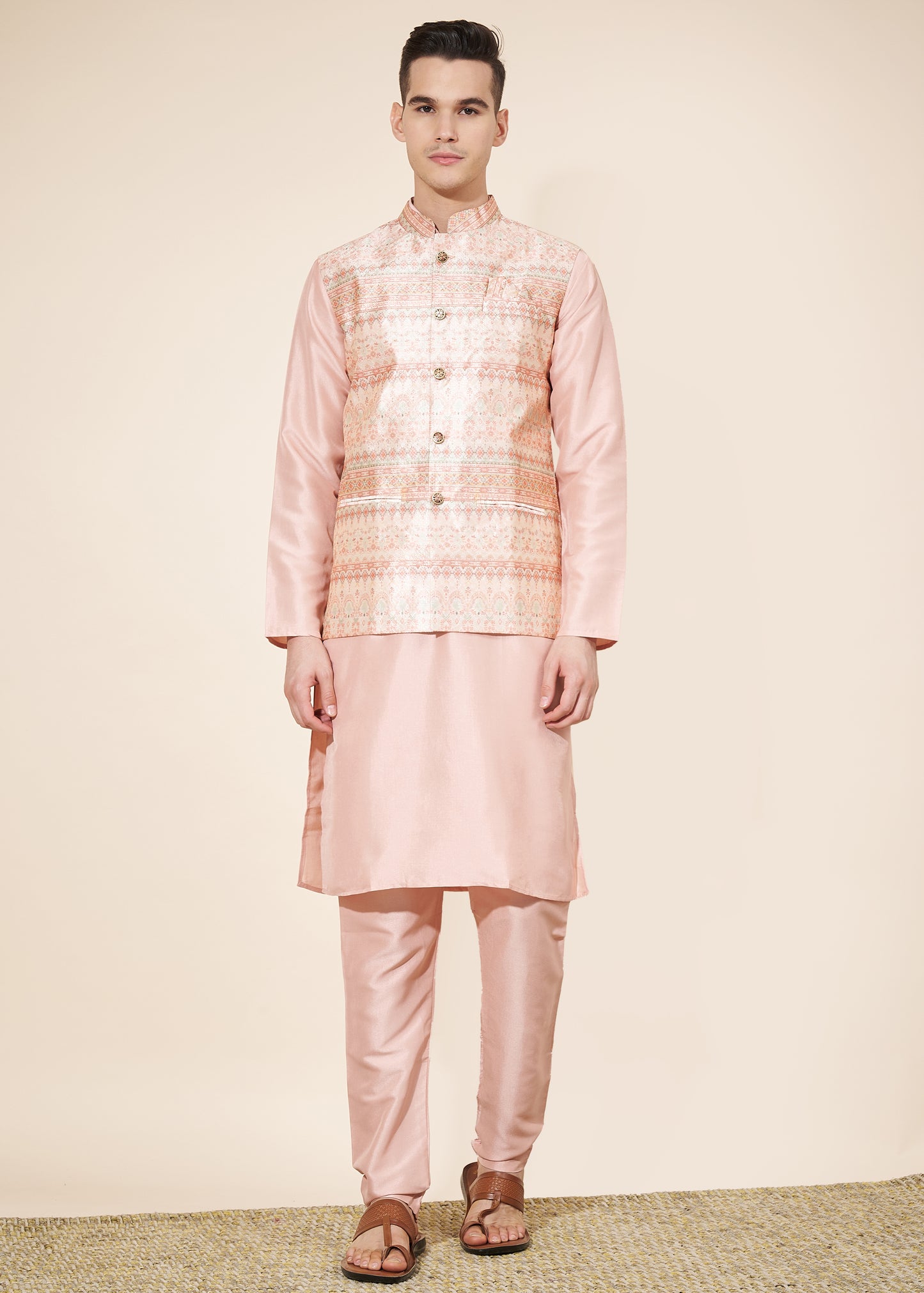 Peach Wedding Collection Modi Jacket For Men