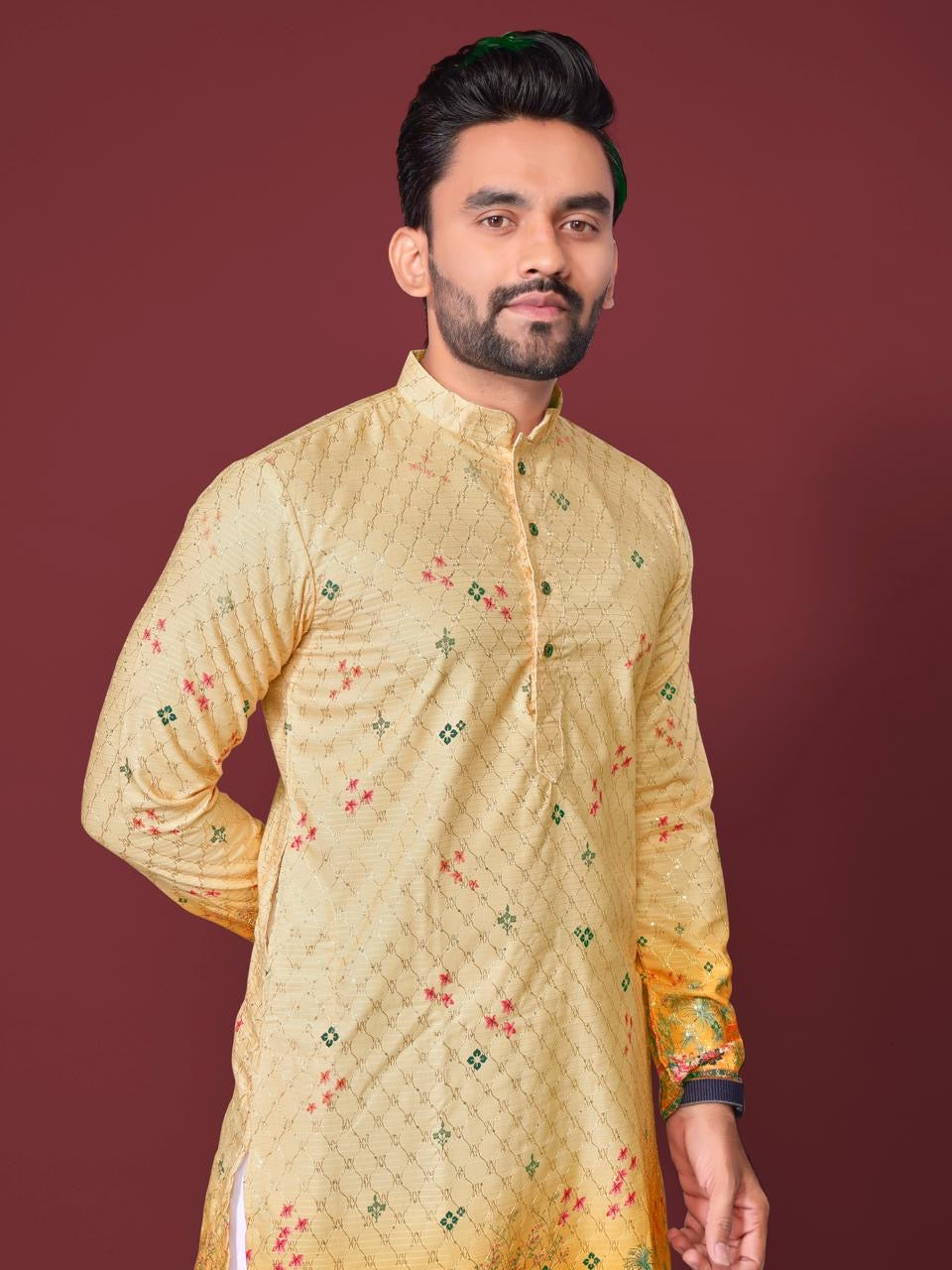 Reyon cotton Kurta For Men