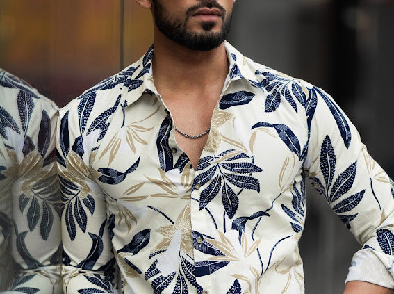 Flower Printed Lycra Shirt
