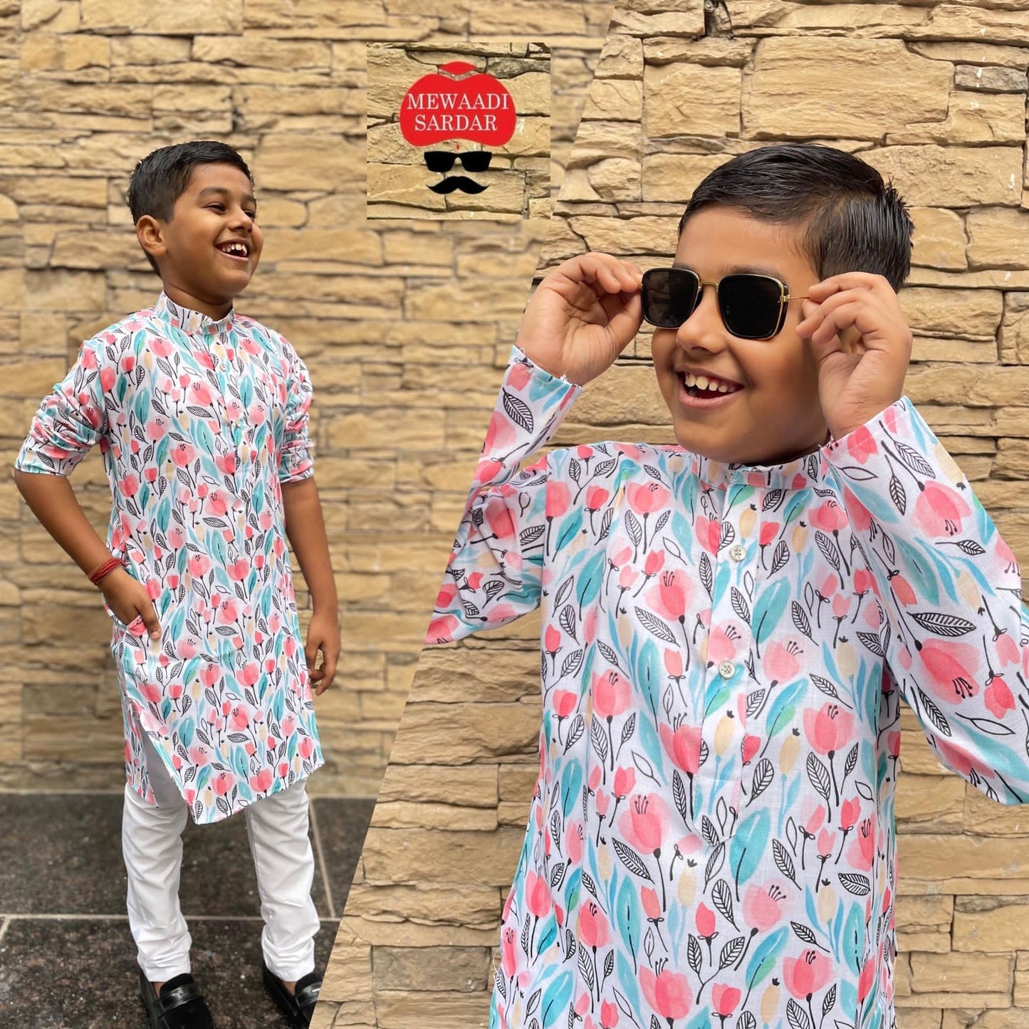 Little Master Cotton Printed Kid Kurta