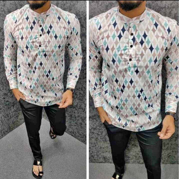 Multicolor Printed Short Kurta