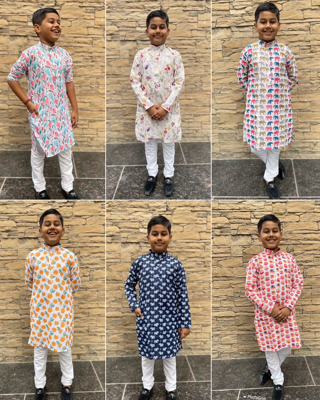 Little Master Cotton Printed Kid Kurta