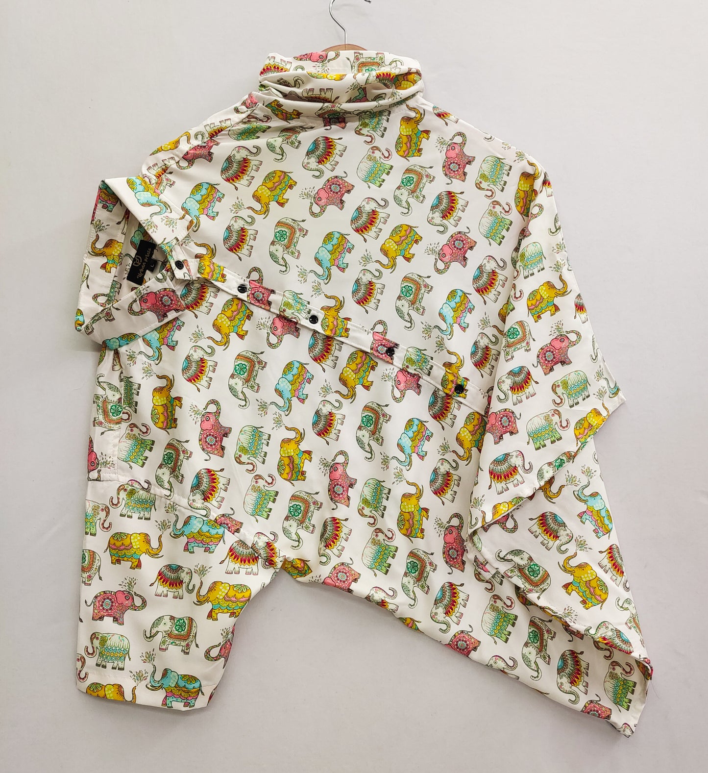 Elephant Printed Slim Fit Reyon Shirt For Men