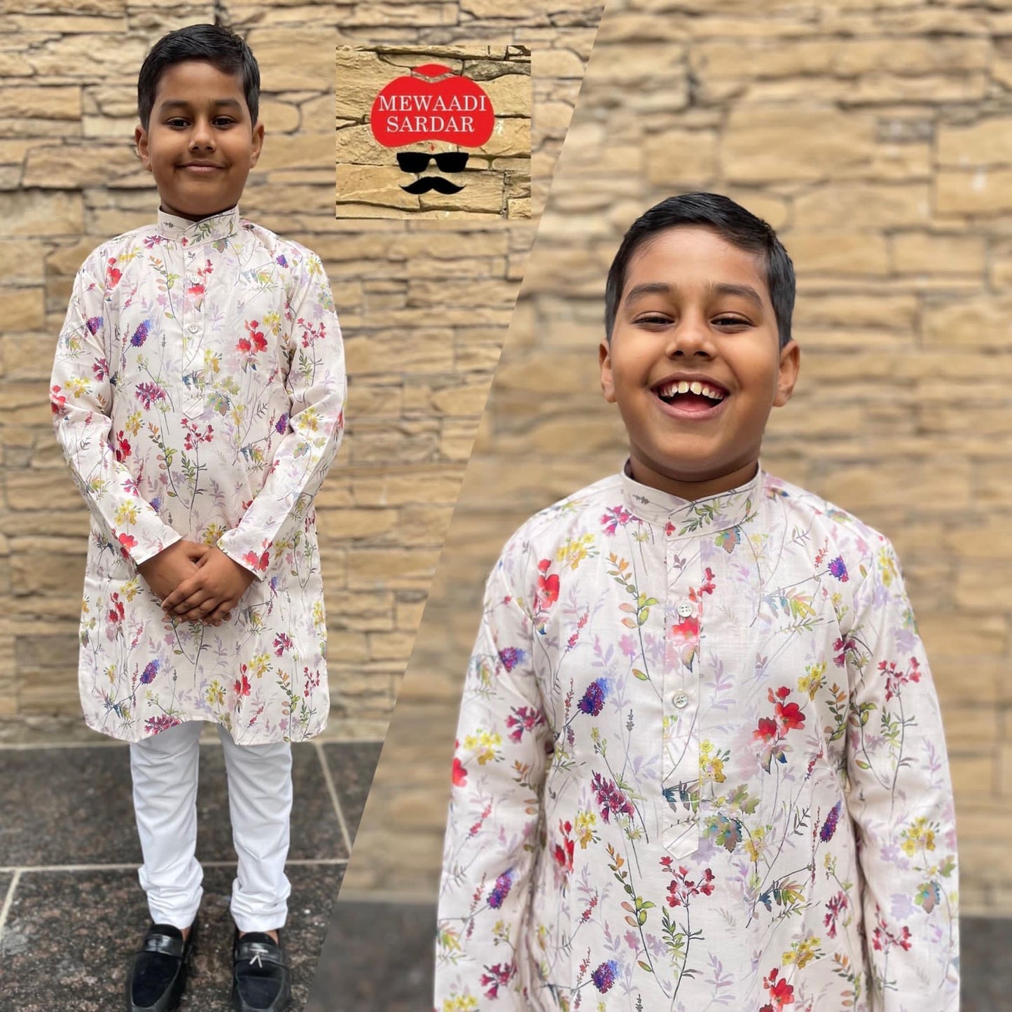 Little Master Cotton Printed Kid Kurta