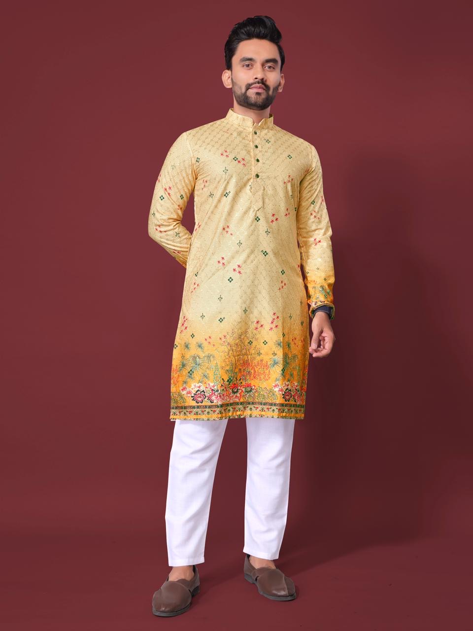 Reyon cotton Kurta For Men