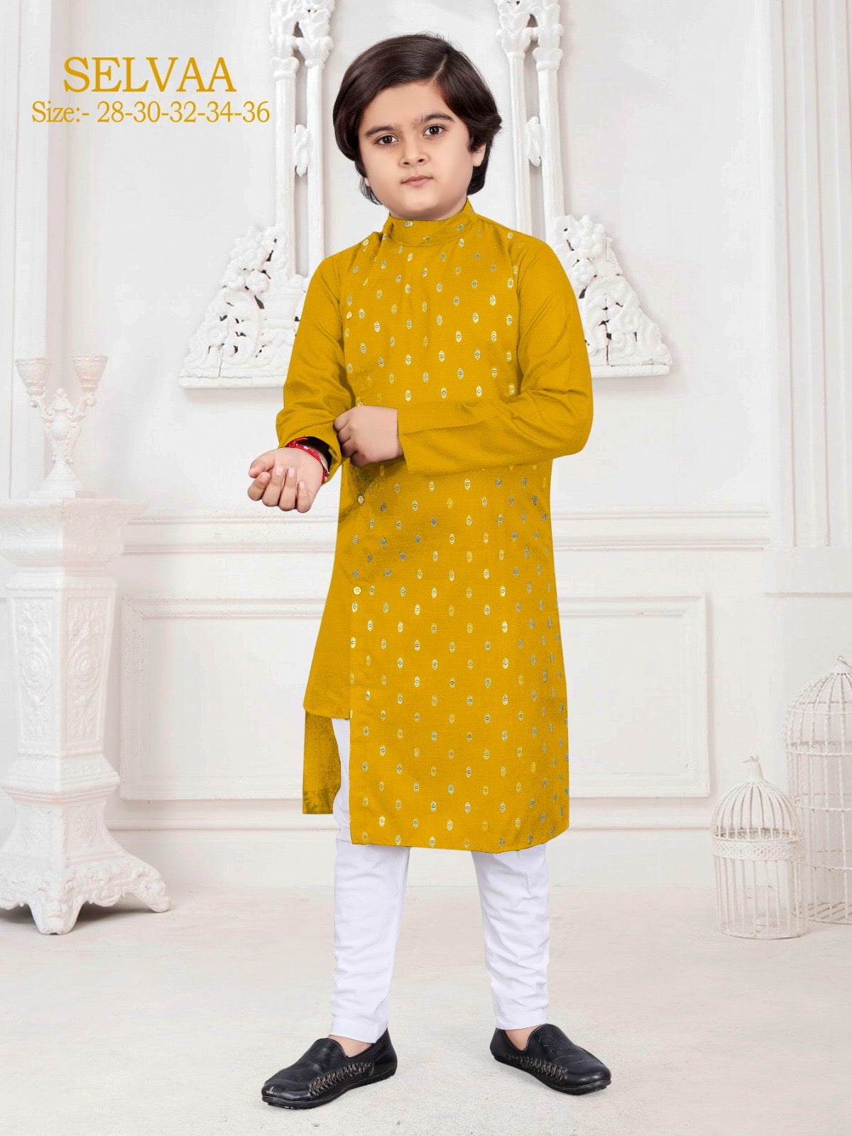 Selvaa Cotton foil print Kids kurta