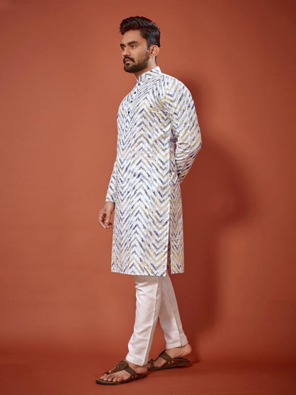 Leela Lucknowi Chikankari Kurta Pajama For Men