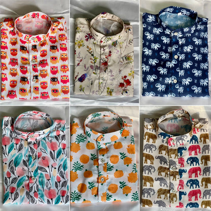 Little Master Cotton Printed Kid Kurta