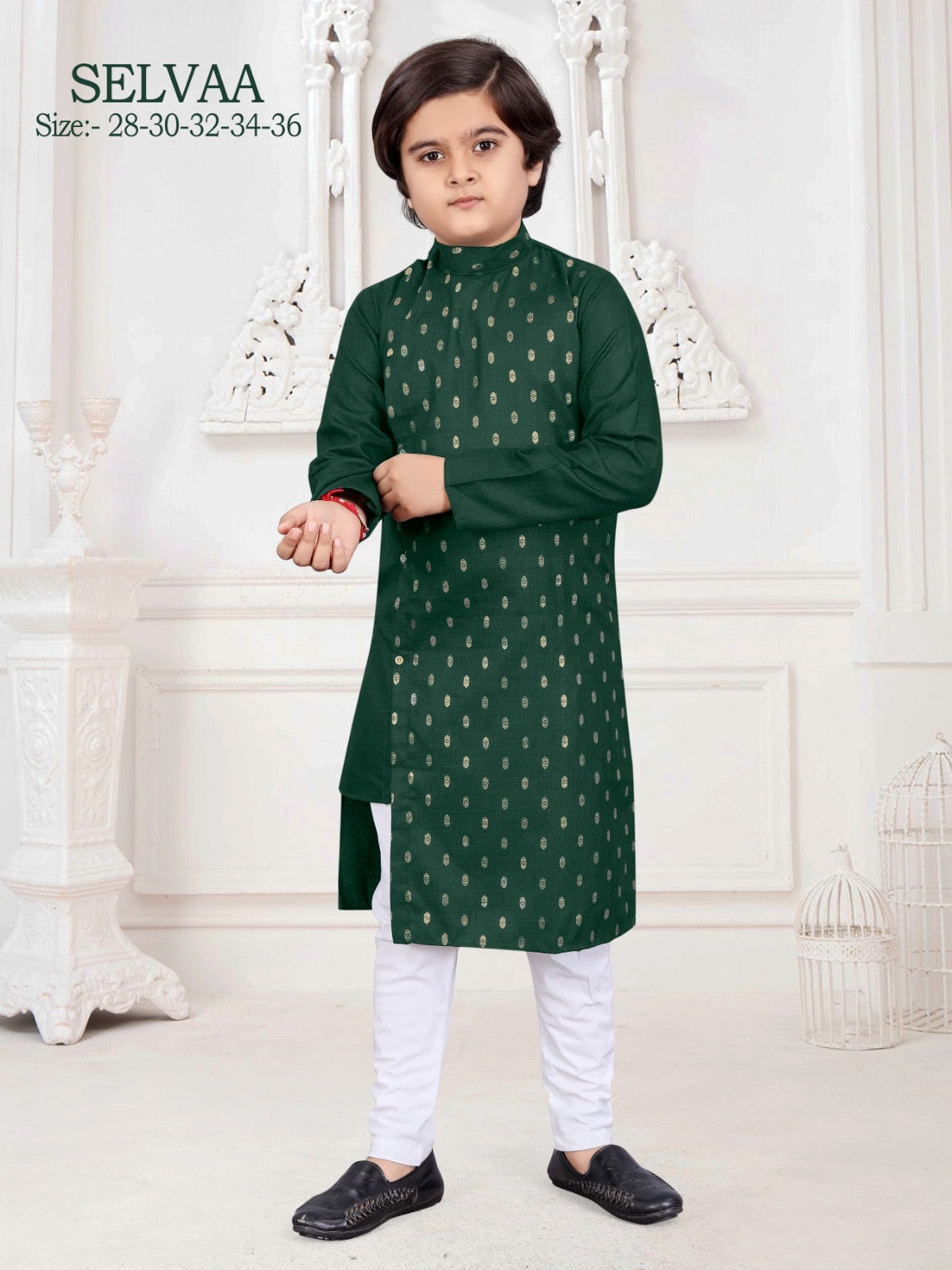Selvaa Cotton foil print Kids kurta