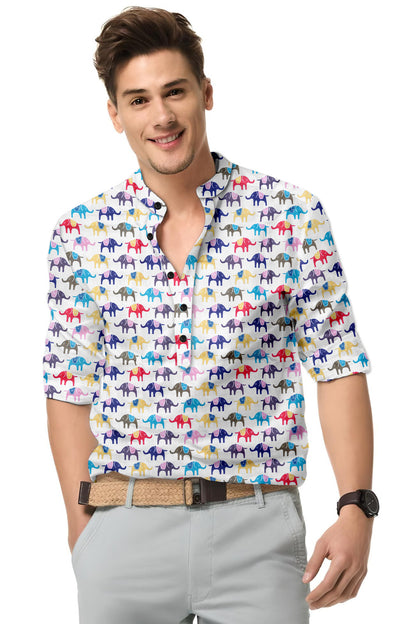 Elephant Printed Short Kurta